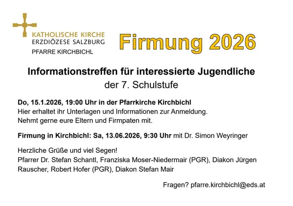 15.1.2026 Informationstreffen Firmung